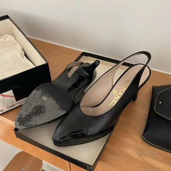 Vintage CHANEL Slingback Heels